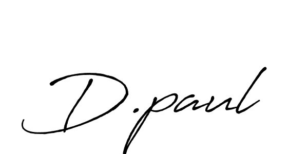 Design your own signature with our free online signature maker. With this signature software, you can create a handwritten (Antro_Vectra_Bolder) signature for name D.paul. D.paul signature style 7 images and pictures png