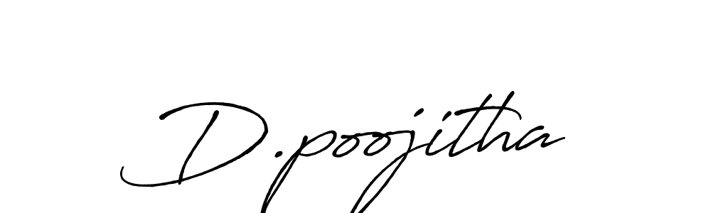 D.poojitha stylish signature style. Best Handwritten Sign (Antro_Vectra_Bolder) for my name. Handwritten Signature Collection Ideas for my name D.poojitha. D.poojitha signature style 7 images and pictures png