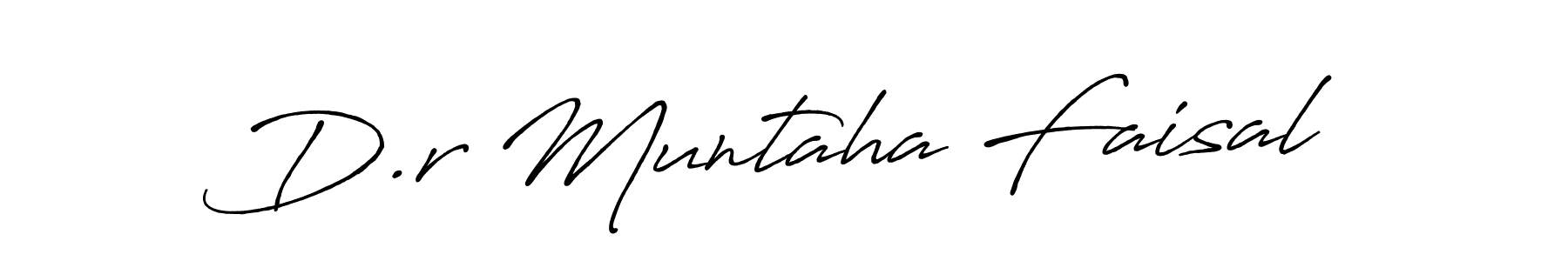 Design your own signature with our free online signature maker. With this signature software, you can create a handwritten (Antro_Vectra_Bolder) signature for name D.r Muntaha Faisal. D.r Muntaha Faisal signature style 7 images and pictures png