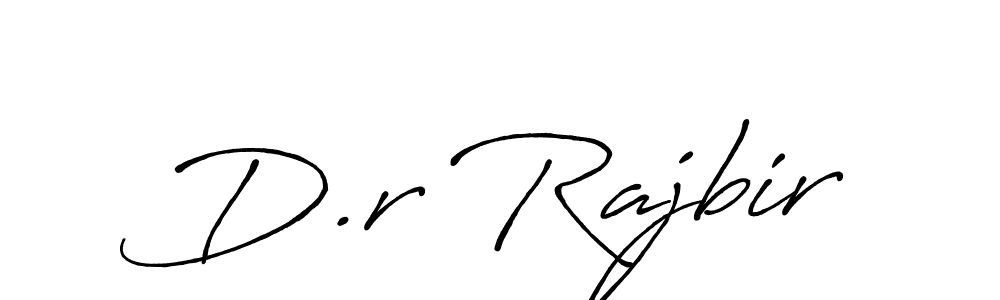 Make a beautiful signature design for name D.r Rajbir. With this signature (Antro_Vectra_Bolder) style, you can create a handwritten signature for free. D.r Rajbir signature style 7 images and pictures png