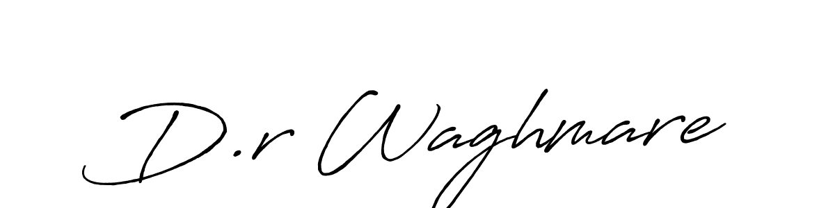 Design your own signature with our free online signature maker. With this signature software, you can create a handwritten (Antro_Vectra_Bolder) signature for name D.r Waghmare. D.r Waghmare signature style 7 images and pictures png
