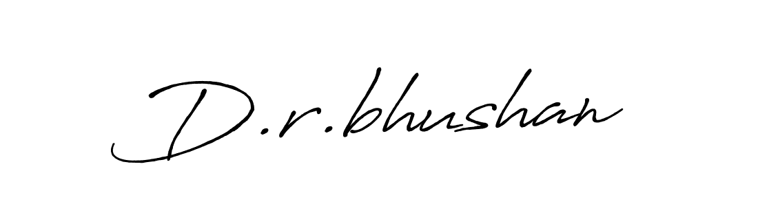 Make a beautiful signature design for name D.r.bhushan. With this signature (Antro_Vectra_Bolder) style, you can create a handwritten signature for free. D.r.bhushan signature style 7 images and pictures png