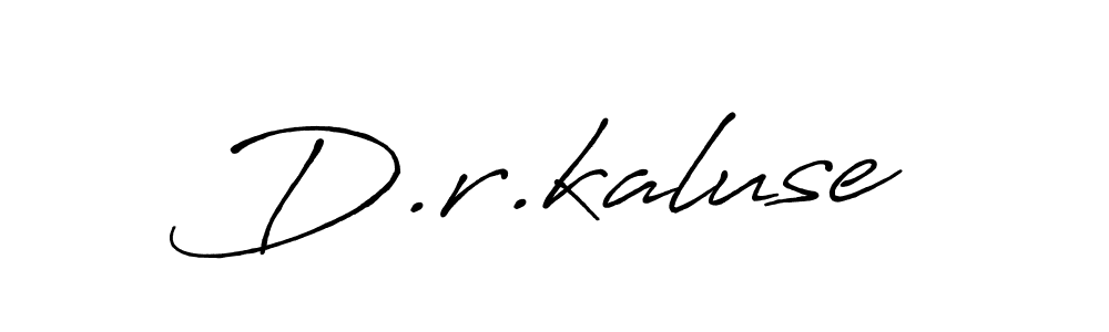 Use a signature maker to create a handwritten signature online. With this signature software, you can design (Antro_Vectra_Bolder) your own signature for name D.r.kaluse. D.r.kaluse signature style 7 images and pictures png