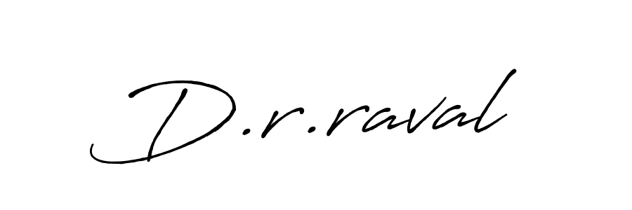 Create a beautiful signature design for name D.r.raval. With this signature (Antro_Vectra_Bolder) fonts, you can make a handwritten signature for free. D.r.raval signature style 7 images and pictures png