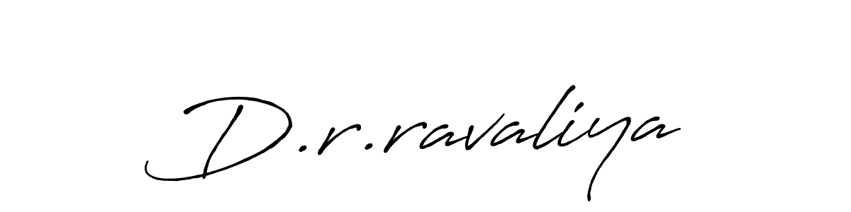 Design your own signature with our free online signature maker. With this signature software, you can create a handwritten (Antro_Vectra_Bolder) signature for name D.r.ravaliya. D.r.ravaliya signature style 7 images and pictures png