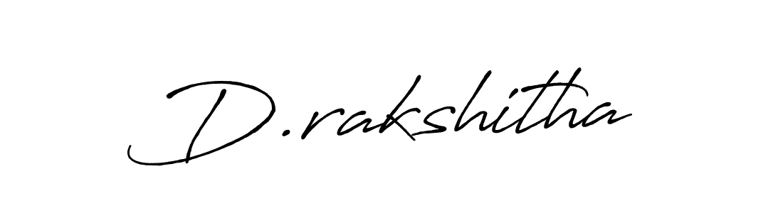 Design your own signature with our free online signature maker. With this signature software, you can create a handwritten (Antro_Vectra_Bolder) signature for name D.rakshitha. D.rakshitha signature style 7 images and pictures png