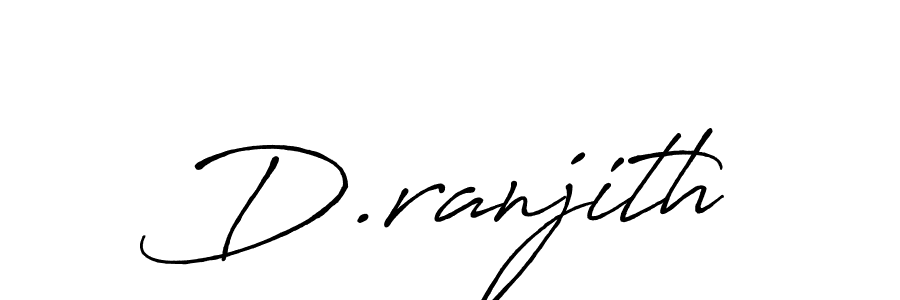 Create a beautiful signature design for name D.ranjith. With this signature (Antro_Vectra_Bolder) fonts, you can make a handwritten signature for free. D.ranjith signature style 7 images and pictures png