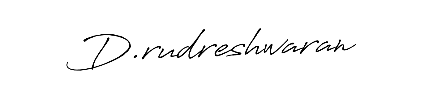 How to make D.rudreshwaran name signature. Use Antro_Vectra_Bolder style for creating short signs online. This is the latest handwritten sign. D.rudreshwaran signature style 7 images and pictures png