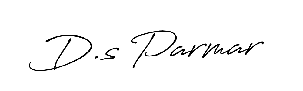 Create a beautiful signature design for name D.s Parmar. With this signature (Antro_Vectra_Bolder) fonts, you can make a handwritten signature for free. D.s Parmar signature style 7 images and pictures png