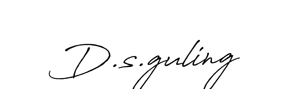 Also You can easily find your signature by using the search form. We will create D.s.guling name handwritten signature images for you free of cost using Antro_Vectra_Bolder sign style. D.s.guling signature style 7 images and pictures png