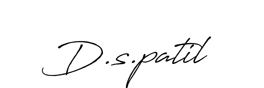 Make a beautiful signature design for name D.s.patil. With this signature (Antro_Vectra_Bolder) style, you can create a handwritten signature for free. D.s.patil signature style 7 images and pictures png