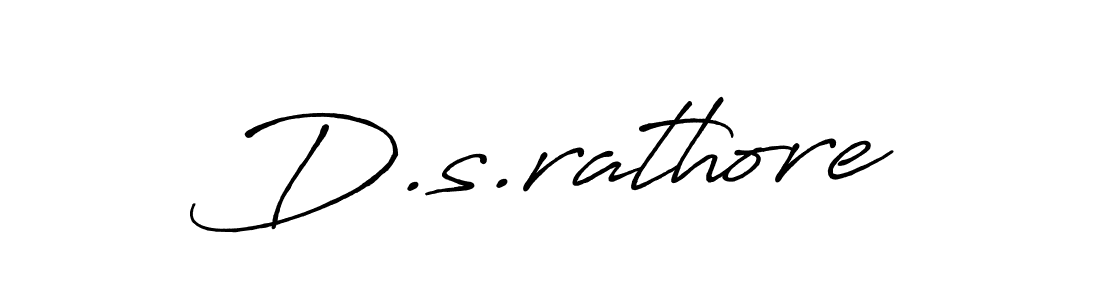 How to make D.s.rathore name signature. Use Antro_Vectra_Bolder style for creating short signs online. This is the latest handwritten sign. D.s.rathore signature style 7 images and pictures png