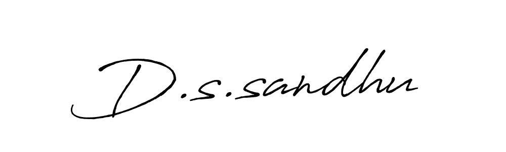 How to make D.s.sandhu signature? Antro_Vectra_Bolder is a professional autograph style. Create handwritten signature for D.s.sandhu name. D.s.sandhu signature style 7 images and pictures png