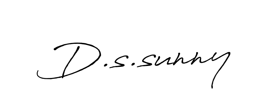 How to make D.s.sunny signature? Antro_Vectra_Bolder is a professional autograph style. Create handwritten signature for D.s.sunny name. D.s.sunny signature style 7 images and pictures png