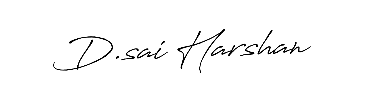Design your own signature with our free online signature maker. With this signature software, you can create a handwritten (Antro_Vectra_Bolder) signature for name D.sai Harshan. D.sai Harshan signature style 7 images and pictures png