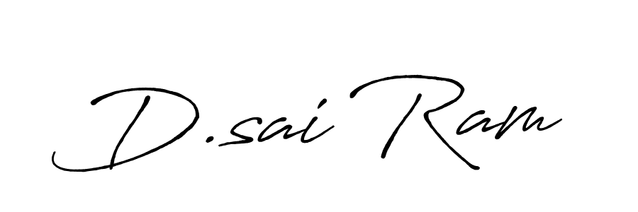 How to make D.sai Ram name signature. Use Antro_Vectra_Bolder style for creating short signs online. This is the latest handwritten sign. D.sai Ram signature style 7 images and pictures png