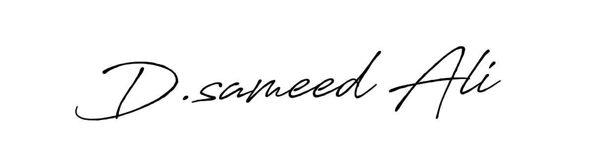 Use a signature maker to create a handwritten signature online. With this signature software, you can design (Antro_Vectra_Bolder) your own signature for name D.sameed Ali. D.sameed Ali signature style 7 images and pictures png