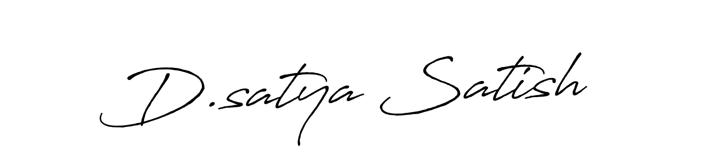 D.satya Satish stylish signature style. Best Handwritten Sign (Antro_Vectra_Bolder) for my name. Handwritten Signature Collection Ideas for my name D.satya Satish. D.satya Satish signature style 7 images and pictures png