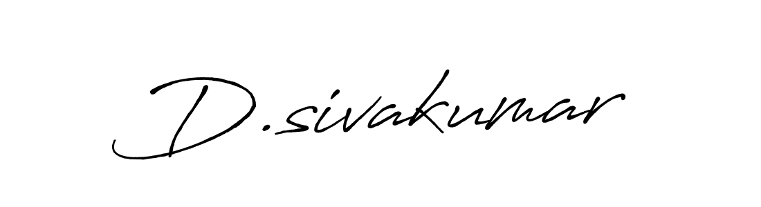 The best way (Antro_Vectra_Bolder) to make a short signature is to pick only two or three words in your name. The name D.sivakumar include a total of six letters. For converting this name. D.sivakumar signature style 7 images and pictures png