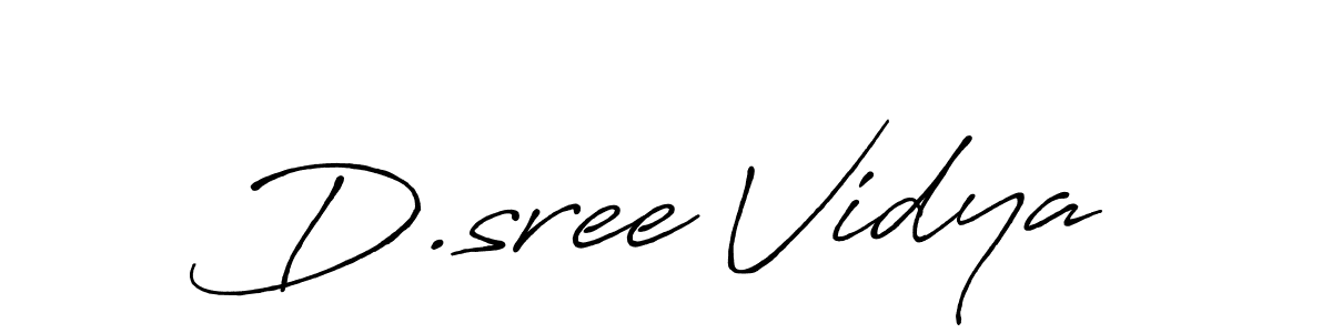 How to make D.sree Vidya name signature. Use Antro_Vectra_Bolder style for creating short signs online. This is the latest handwritten sign. D.sree Vidya signature style 7 images and pictures png