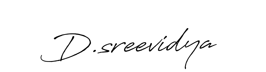 Create a beautiful signature design for name D.sreevidya. With this signature (Antro_Vectra_Bolder) fonts, you can make a handwritten signature for free. D.sreevidya signature style 7 images and pictures png