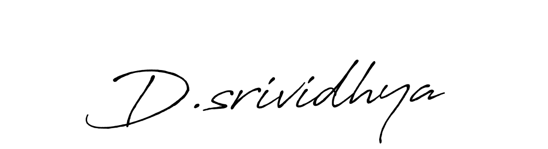 Use a signature maker to create a handwritten signature online. With this signature software, you can design (Antro_Vectra_Bolder) your own signature for name D.srividhya. D.srividhya signature style 7 images and pictures png