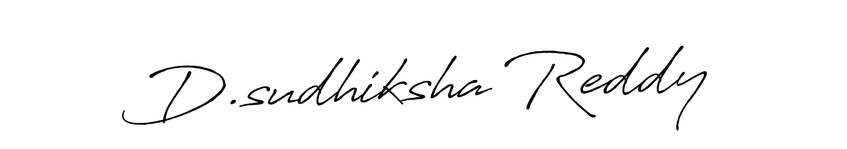 Design your own signature with our free online signature maker. With this signature software, you can create a handwritten (Antro_Vectra_Bolder) signature for name D.sudhiksha Reddy. D.sudhiksha Reddy signature style 7 images and pictures png