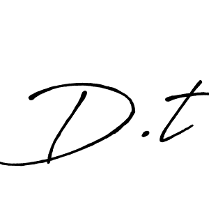 Create a beautiful signature design for name D.t. With this signature (Antro_Vectra_Bolder) fonts, you can make a handwritten signature for free. D.t signature style 7 images and pictures png