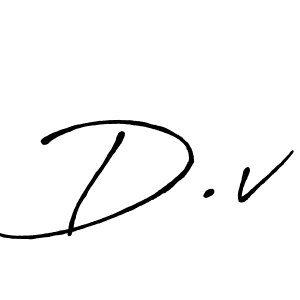 D.v stylish signature style. Best Handwritten Sign (Antro_Vectra_Bolder) for my name. Handwritten Signature Collection Ideas for my name D.v. D.v signature style 7 images and pictures png