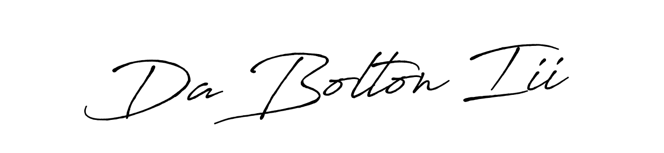 Make a beautiful signature design for name Da Bolton Iii. With this signature (Antro_Vectra_Bolder) style, you can create a handwritten signature for free. Da Bolton Iii signature style 7 images and pictures png
