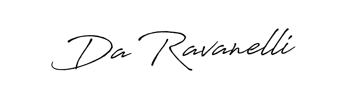 Make a short Da Ravanelli signature style. Manage your documents anywhere anytime using Antro_Vectra_Bolder. Create and add eSignatures, submit forms, share and send files easily. Da Ravanelli signature style 7 images and pictures png