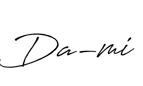 Make a beautiful signature design for name Da-mi. With this signature (Antro_Vectra_Bolder) style, you can create a handwritten signature for free. Da-mi signature style 7 images and pictures png