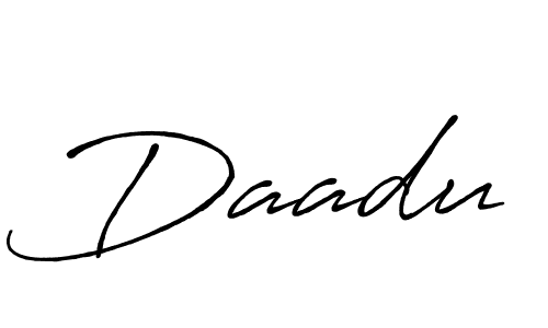 How to make Daadu signature? Antro_Vectra_Bolder is a professional autograph style. Create handwritten signature for Daadu name. Daadu signature style 7 images and pictures png