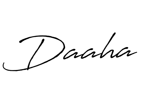 Use a signature maker to create a handwritten signature online. With this signature software, you can design (Antro_Vectra_Bolder) your own signature for name Daaha. Daaha signature style 7 images and pictures png