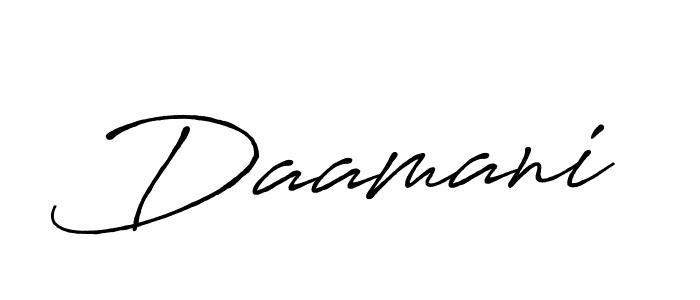 Design your own signature with our free online signature maker. With this signature software, you can create a handwritten (Antro_Vectra_Bolder) signature for name Daamani. Daamani signature style 7 images and pictures png