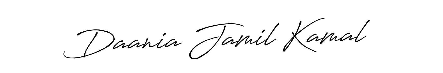 Use a signature maker to create a handwritten signature online. With this signature software, you can design (Antro_Vectra_Bolder) your own signature for name Daania Jamil Kamal. Daania Jamil Kamal signature style 7 images and pictures png