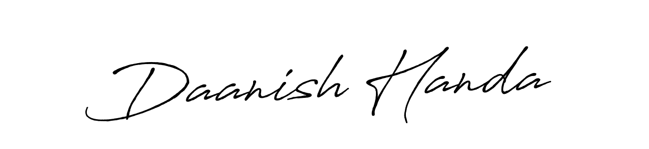 Also You can easily find your signature by using the search form. We will create Daanish Handa name handwritten signature images for you free of cost using Antro_Vectra_Bolder sign style. Daanish Handa signature style 7 images and pictures png