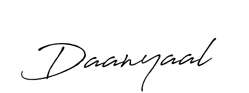 Create a beautiful signature design for name Daanyaal. With this signature (Antro_Vectra_Bolder) fonts, you can make a handwritten signature for free. Daanyaal signature style 7 images and pictures png