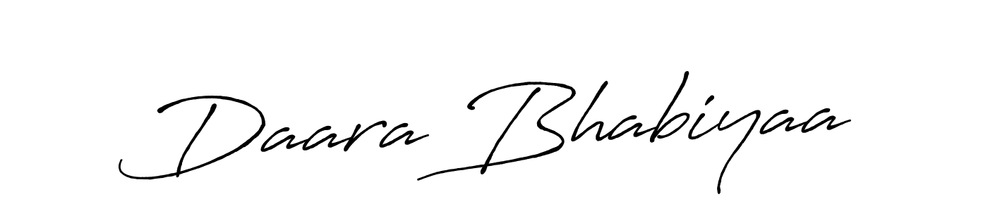 Daara Bhabiyaa stylish signature style. Best Handwritten Sign (Antro_Vectra_Bolder) for my name. Handwritten Signature Collection Ideas for my name Daara Bhabiyaa. Daara Bhabiyaa signature style 7 images and pictures png