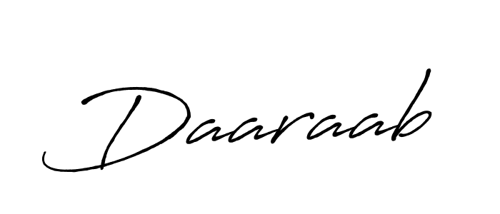 How to make Daaraab signature? Antro_Vectra_Bolder is a professional autograph style. Create handwritten signature for Daaraab name. Daaraab signature style 7 images and pictures png