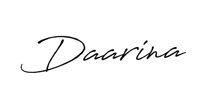 Use a signature maker to create a handwritten signature online. With this signature software, you can design (Antro_Vectra_Bolder) your own signature for name Daarina. Daarina signature style 7 images and pictures png