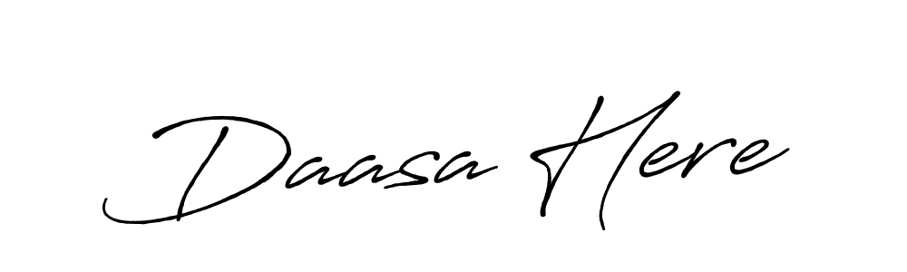 Create a beautiful signature design for name Daasa Here. With this signature (Antro_Vectra_Bolder) fonts, you can make a handwritten signature for free. Daasa Here signature style 7 images and pictures png
