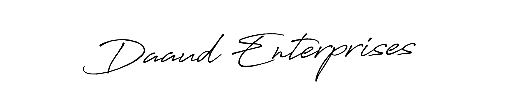 Also You can easily find your signature by using the search form. We will create Daaud Enterprises name handwritten signature images for you free of cost using Antro_Vectra_Bolder sign style. Daaud Enterprises signature style 7 images and pictures png
