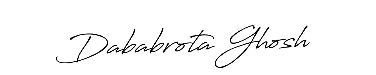 Create a beautiful signature design for name Dababrota Ghosh. With this signature (Antro_Vectra_Bolder) fonts, you can make a handwritten signature for free. Dababrota Ghosh signature style 7 images and pictures png