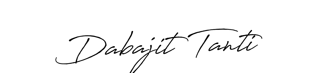 You should practise on your own different ways (Antro_Vectra_Bolder) to write your name (Dabajit Tanti) in signature. don't let someone else do it for you. Dabajit Tanti signature style 7 images and pictures png