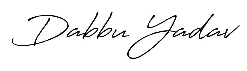 You should practise on your own different ways (Antro_Vectra_Bolder) to write your name (Dabbu Yadav) in signature. Don't let someone else do it for you. Dabbu Yadav signature style 7 images and pictures png