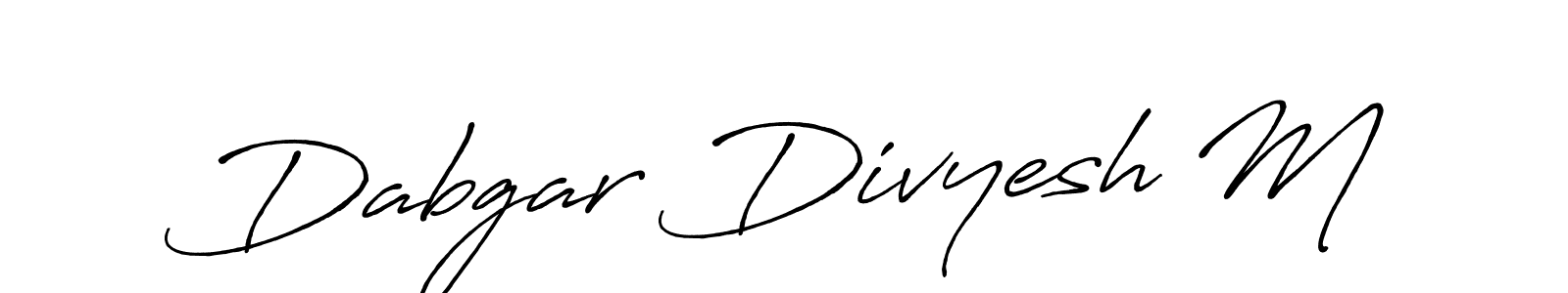 It looks lik you need a new signature style for name Dabgar Divyesh M. Design unique handwritten (Antro_Vectra_Bolder) signature with our free signature maker in just a few clicks. Dabgar Divyesh M signature style 7 images and pictures png