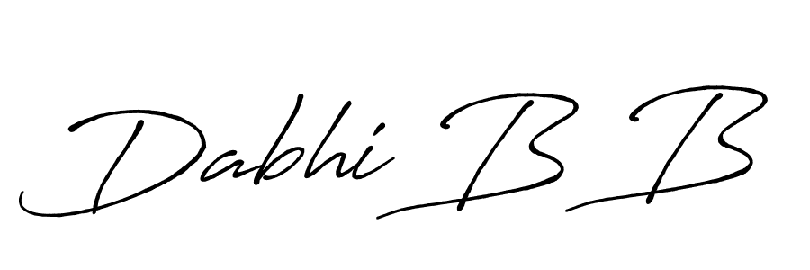 Design your own signature with our free online signature maker. With this signature software, you can create a handwritten (Antro_Vectra_Bolder) signature for name Dabhi B B. Dabhi B B signature style 7 images and pictures png