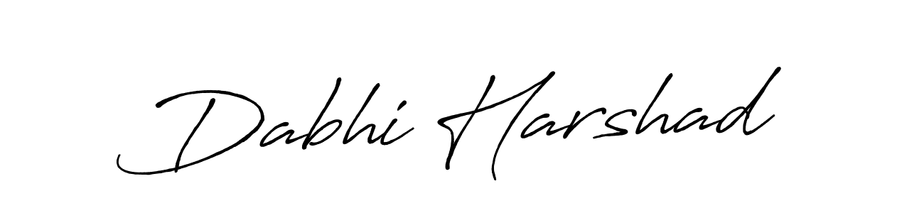 Dabhi Harshad stylish signature style. Best Handwritten Sign (Antro_Vectra_Bolder) for my name. Handwritten Signature Collection Ideas for my name Dabhi Harshad. Dabhi Harshad signature style 7 images and pictures png