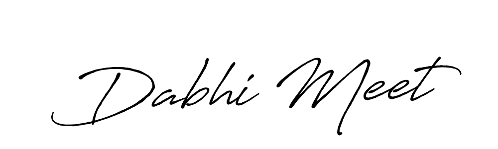 Make a beautiful signature design for name Dabhi Meet. With this signature (Antro_Vectra_Bolder) style, you can create a handwritten signature for free. Dabhi Meet signature style 7 images and pictures png